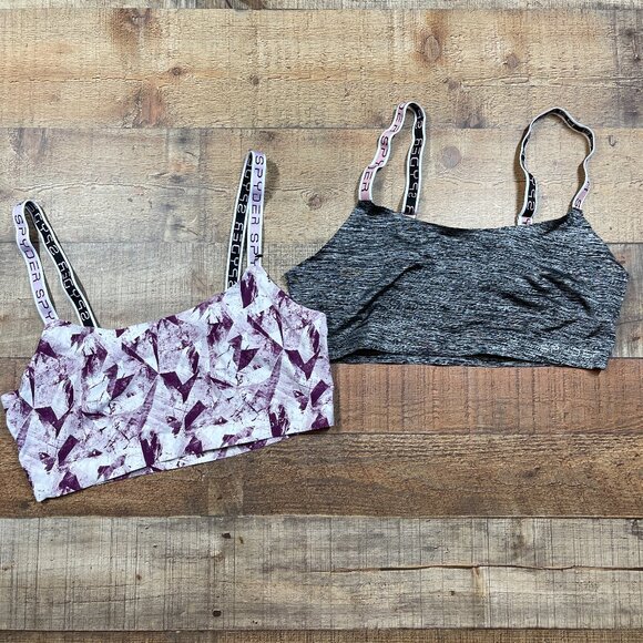 Spyder Set of 2 Unlined Sports Bras size Large - Picture 1 of 5